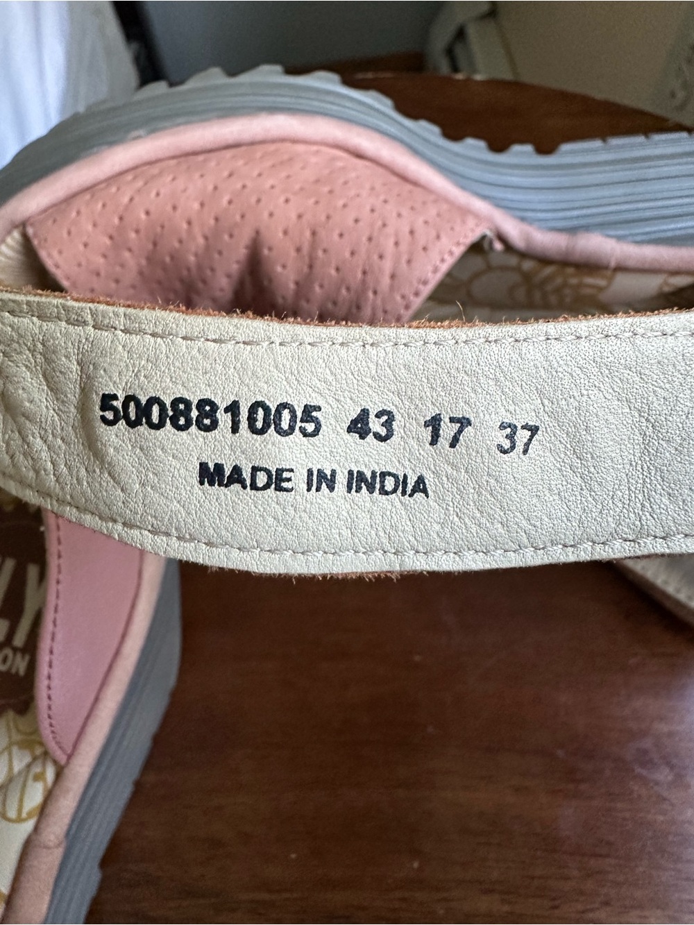Fly London Yake Perf Leather Platform Wedge Sandals -Rose Pink EU 37/US 6.5-7 - Picture 10 of 11